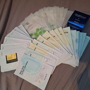 Assorted Skincare Sheet Masks and Eye Patches/lot Of 31 Sheet Masks